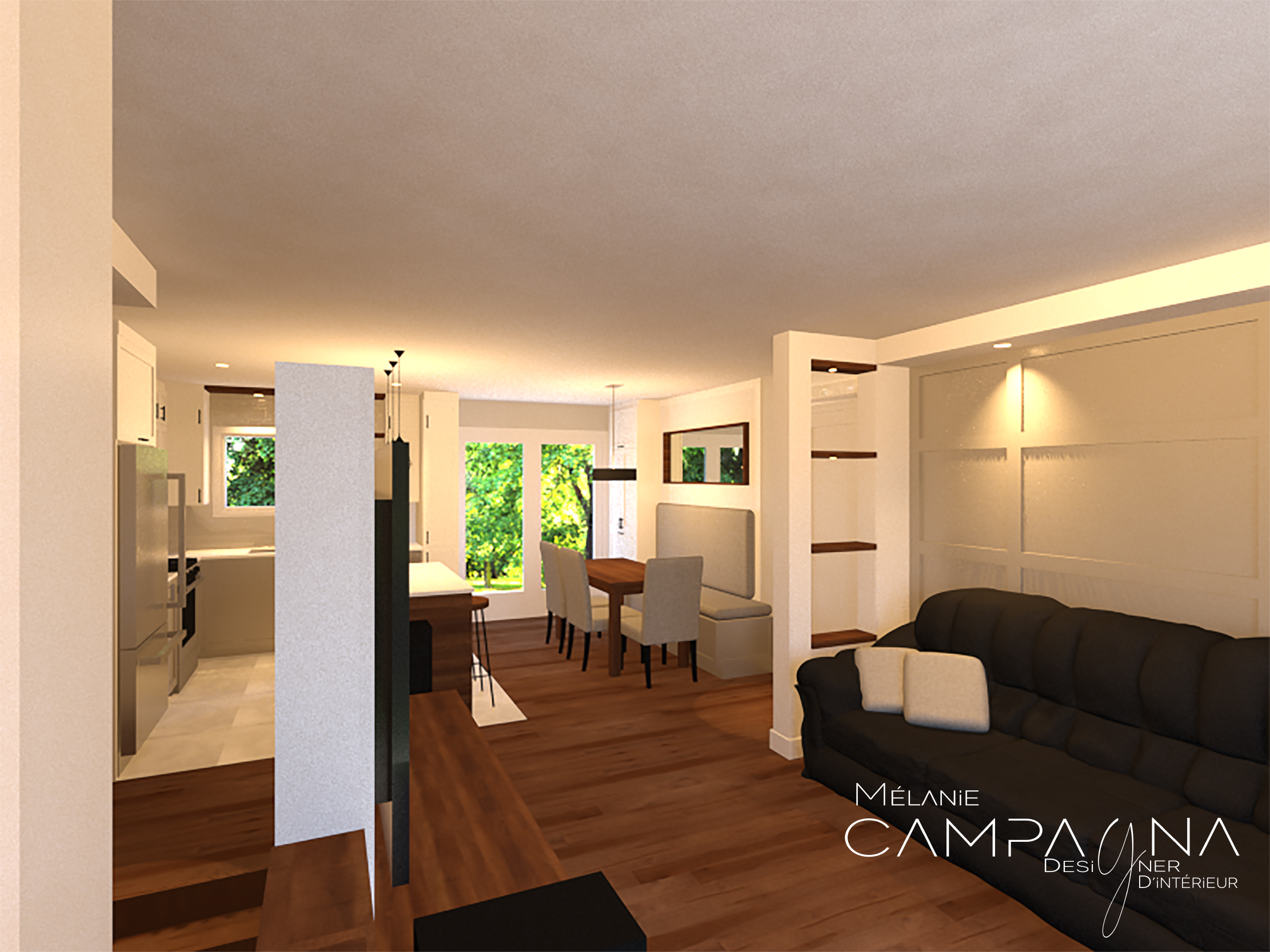 Rénovation rez-de-chaussée | Campagna Design| Sherbrooke et environs
